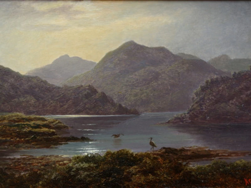 1843-Kate Elizabeth Ellen Gilbert-Williams - Notte, Lynn Idwall, Galles del Nord, 1889